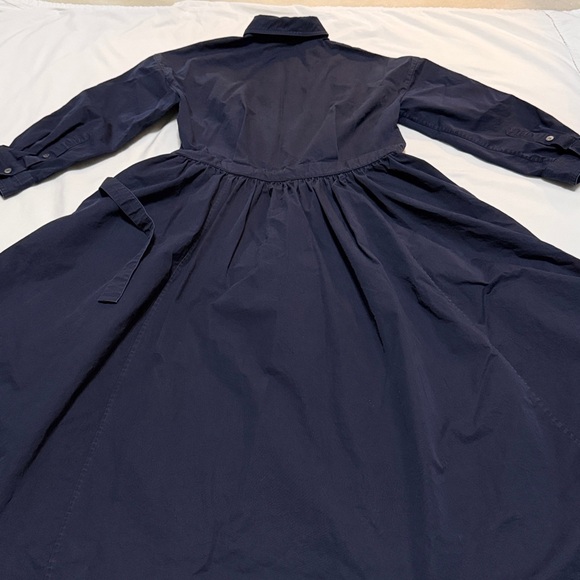 Tory Burch  Navy Midi Flare Dress Cotton size 8 - Picture 6 of 12